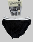 3 Slip Calvin Klein Nero elastico Bianco