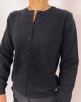 Cardigan Griffai nero misto cashmere