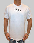T-shirt Icon logo centrale bianco o nero