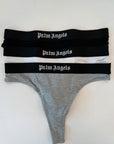 3 Perizomi Palm Angels Colore Nero Bianco e Grigio