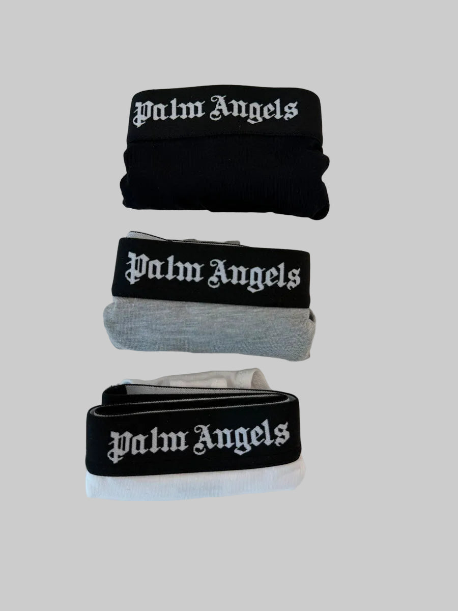 3 Perizomi Palm Angels Colore Nero Bianco e Grigio