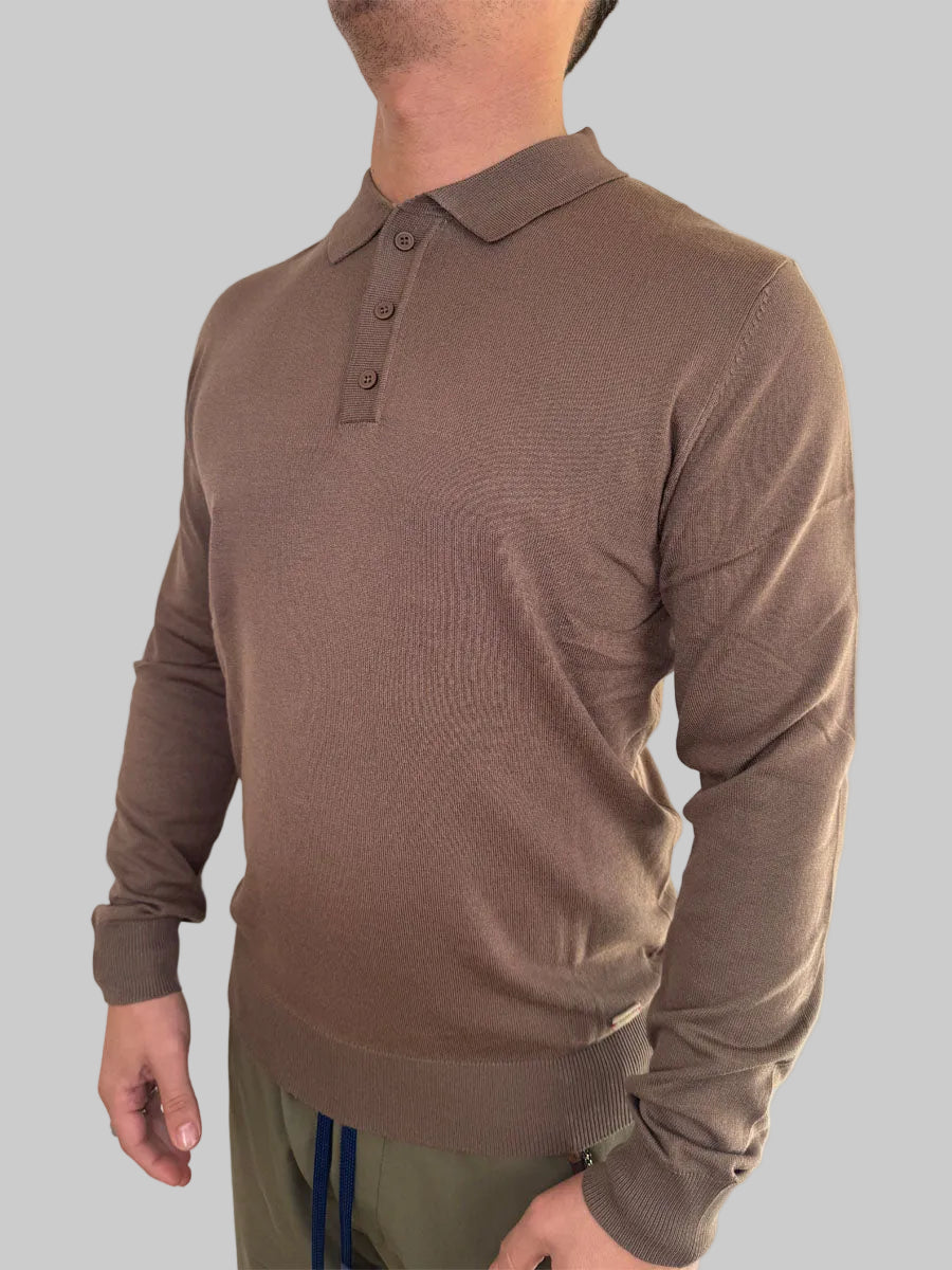 Polo Gianni Lupo Manica Lunga in filo 2 Colori