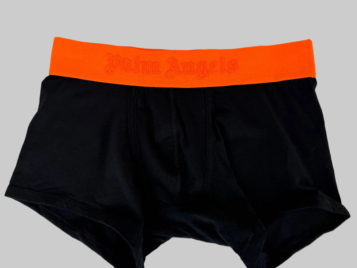3 Boxer Palm Angels colore nero con elastico colorato