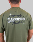 T-shirt Philipp Plein Sport Swim logo sul retro colore nero o verde militare