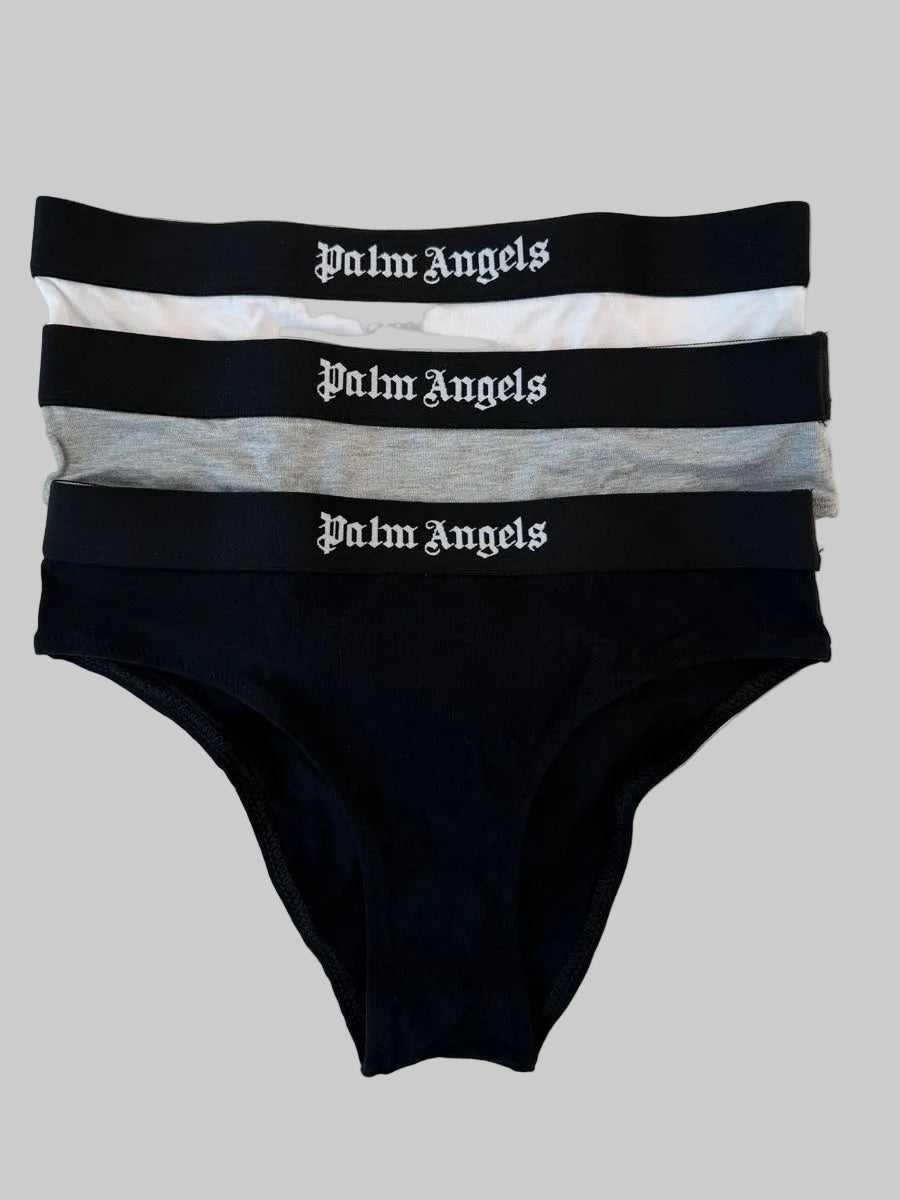 3 Slip Palm Angels Colore Nero Bianco e Grigio