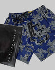 Boxer Mare Philipp Plein blu con stampa nero
