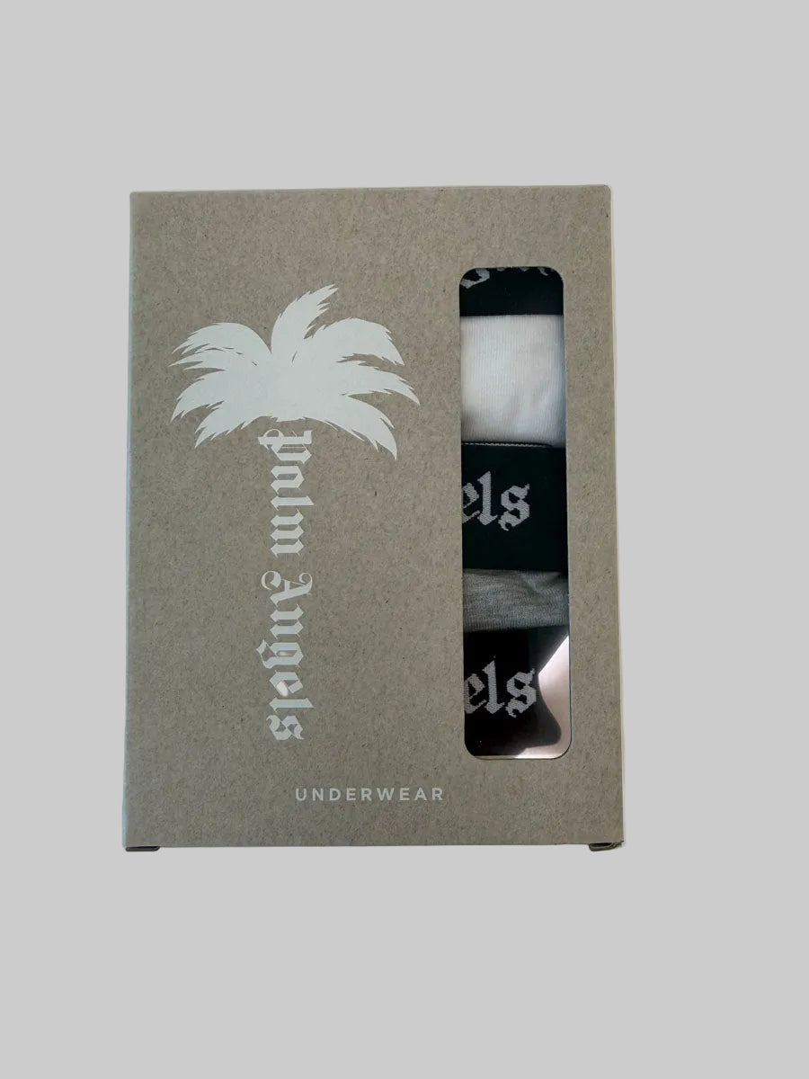 3 Slip Palm Angels Colore Nero Bianco e Grigio