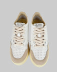 Sneakers Autry White Suede e Argento