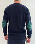 Pullover Griffai blu e verde