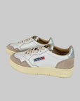 Sneakers Autry White Suede e Argento