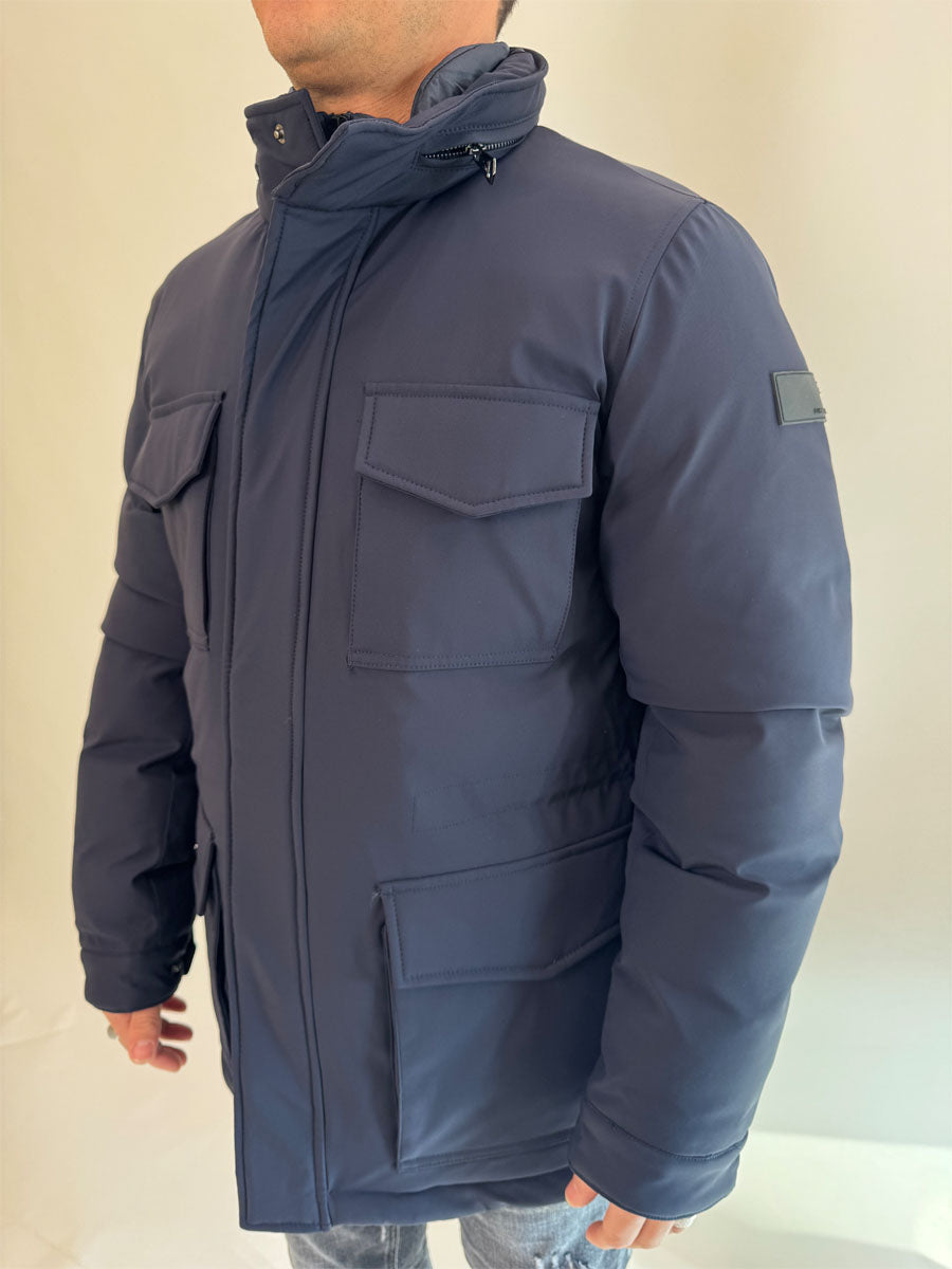 Giubbino Gianni Lupo imbottito con tasche nero o blu