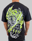 T-shirt Philipp Plein Sport Swim logo tigre sul retro bianco o nero