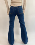 Jeans Klixs zampa con bottoni oro