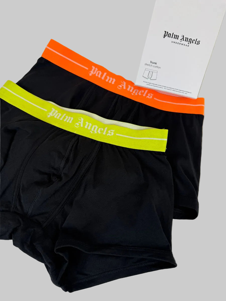 2 Boxer Palm Angels colore nero con elastico colorato