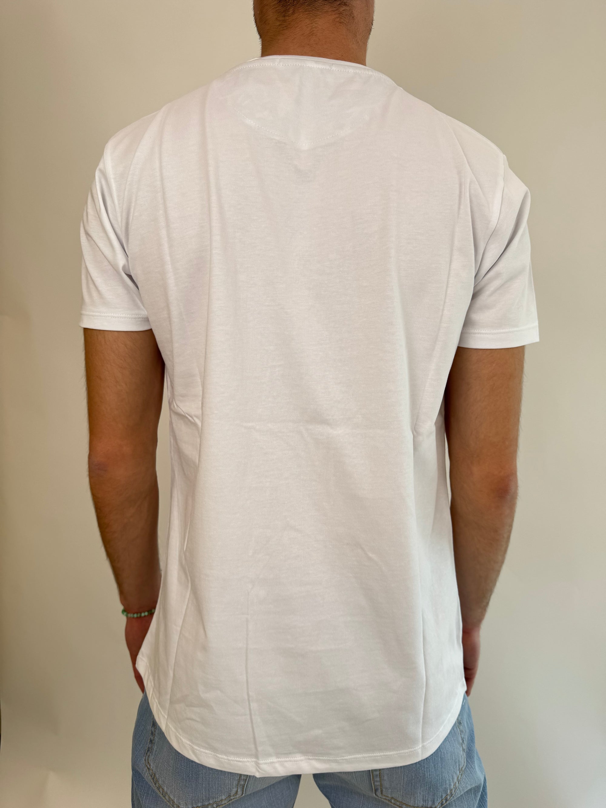 T-shirt Superculture Taschino Bianco o Blu Palme