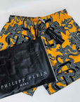 Boxer Mare Philipp Plein giallo con stampa nero