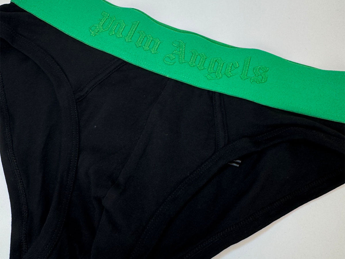 3 Slip Palm Angels colore nero con elastico colorato