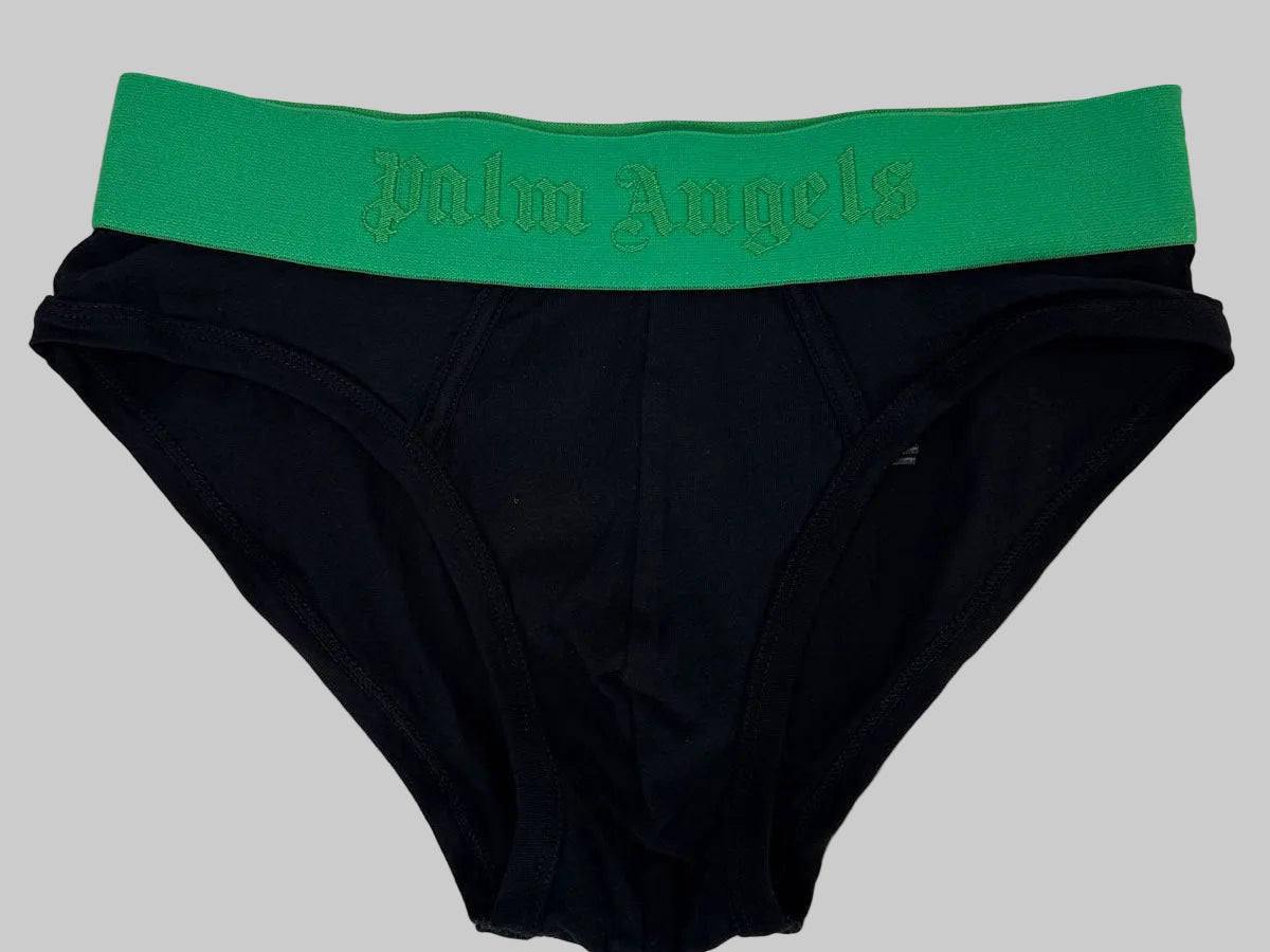 3 Slip Palm Angels colore nero con elastico colorato
