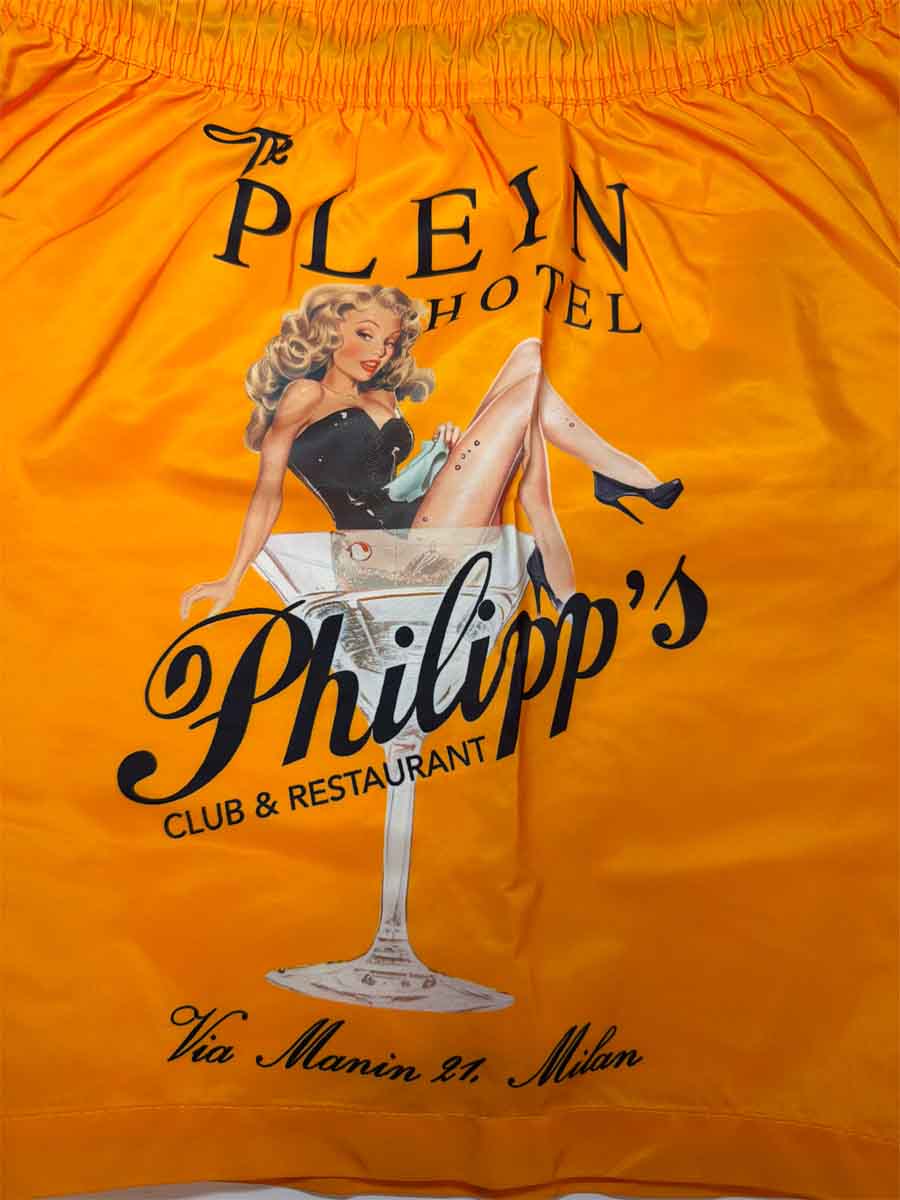 Boxer Mare Philipp Plein Pin-Up Arancio