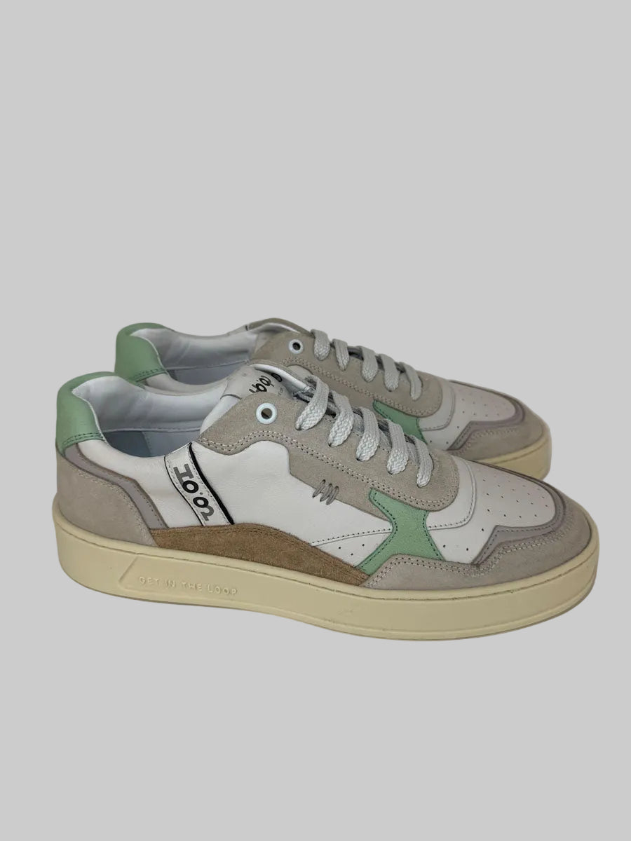 Sneaker Ho'op White  Camoscio Menta