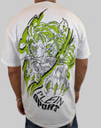 T-shirt Philipp Plein Sport Swim logo tigre sul retro bianco o nero