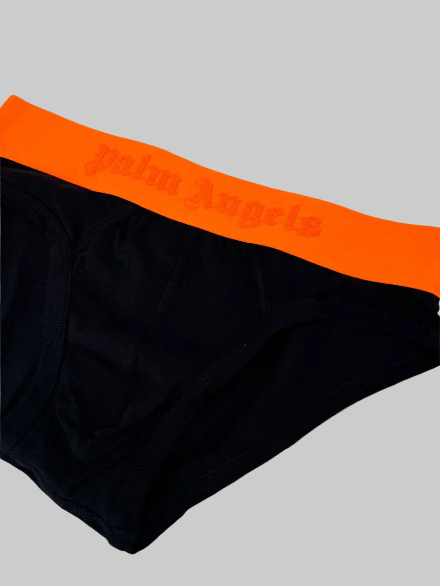3 Slip Palm Angels colore nero con elastico colorato