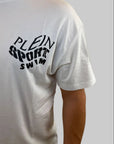 T-shirt Philipp Plein Sport Swim logo tigre sul retro bianco o nero