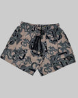 Boxer Mare Philipp Plein beige con stampa nero
