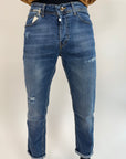 Jeans OverD con graffi e rotture