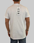 T-shirt Icon bianco logo nero
