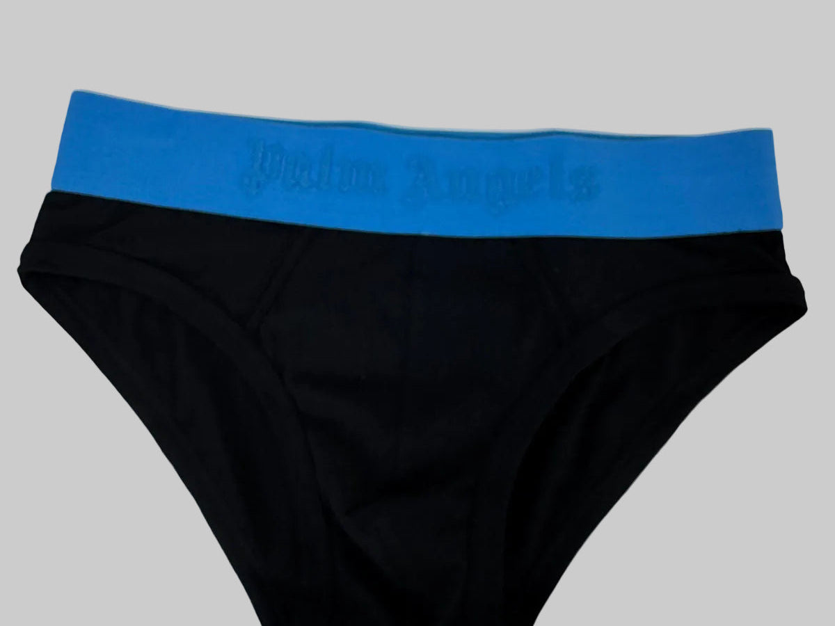 3 Slip Palm Angels colore nero con elastico colorato
