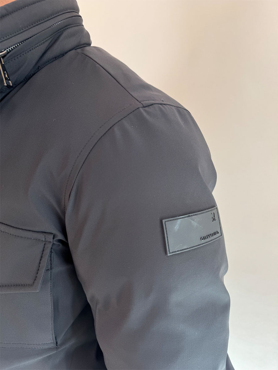 Giubbino Gianni Lupo imbottito con tasche nero o blu