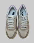 Sneaker Ho'op White  Camoscio Menta Lilla