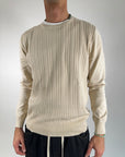 Pullover Griffai treccia sabbia o blu navy