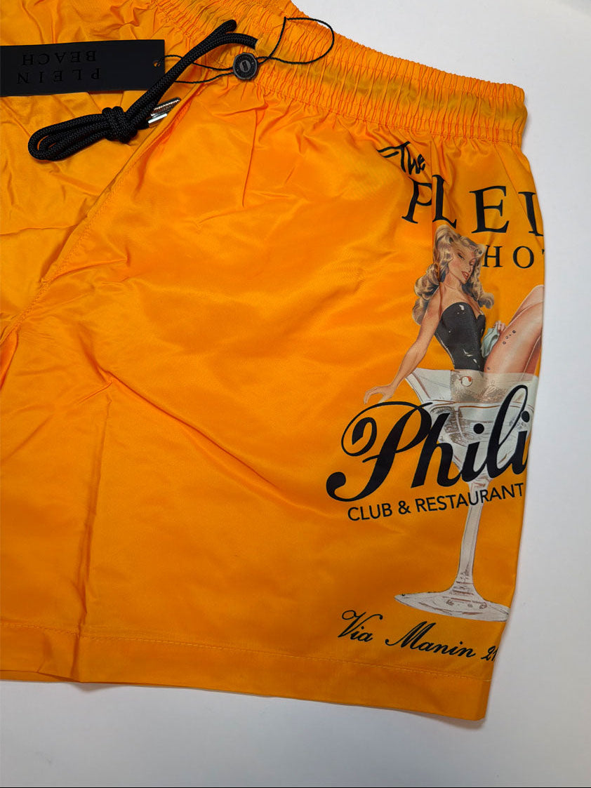 Boxer Mare Philipp Plein Pin-Up Arancio