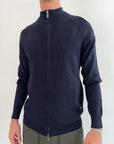 Pullover Griffai zip blu