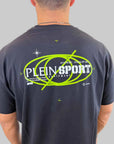 T-shirt Philipp Plein Sport Swim logo sul retro colore nero o verde militare