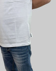 T-shirt Icon bianco logo centrale nero e rosso