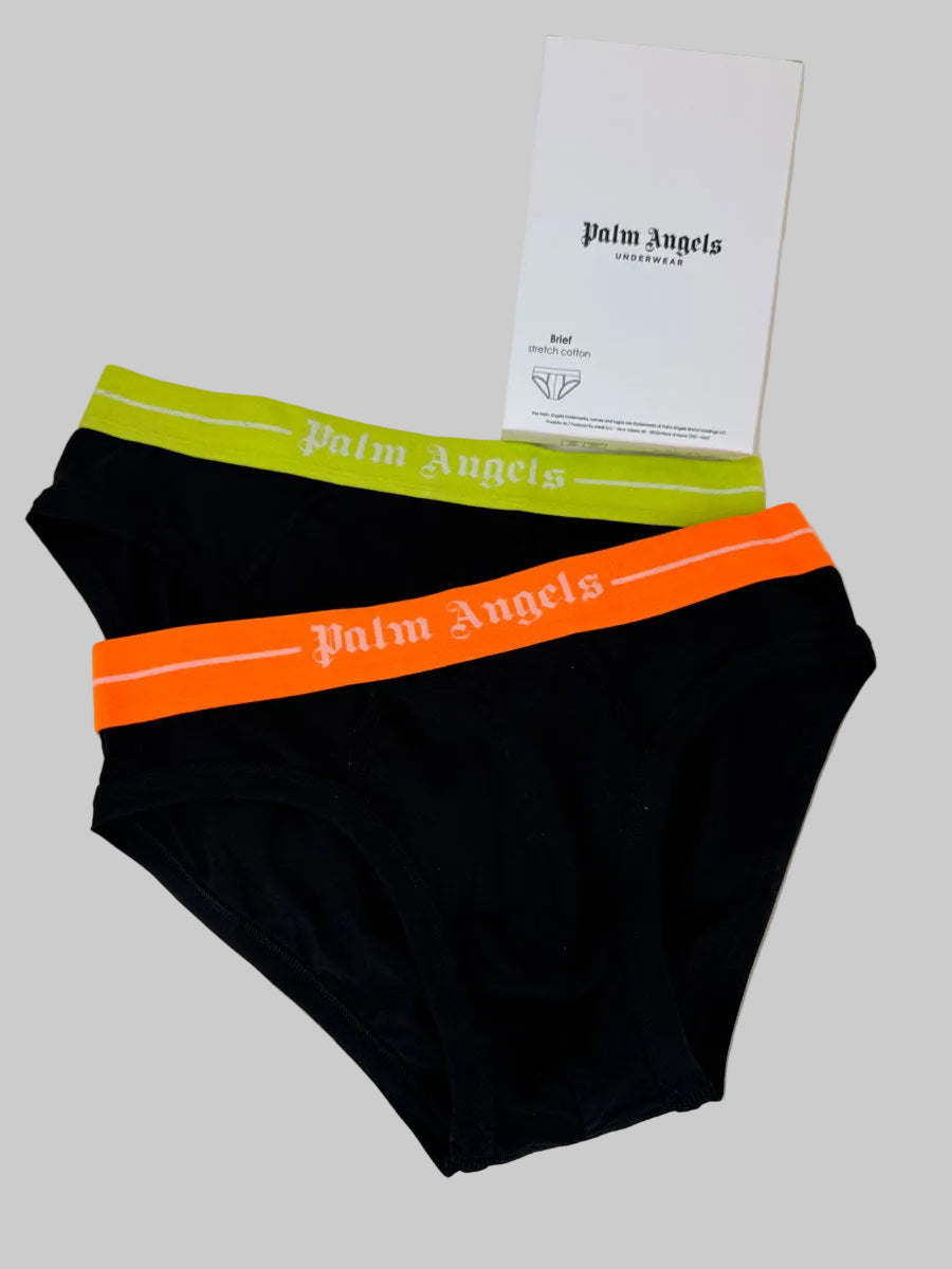 2 Slip Palm Angels colore nero con elastico colorato