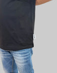 T-shirt Icon nero logo bianco e giallo