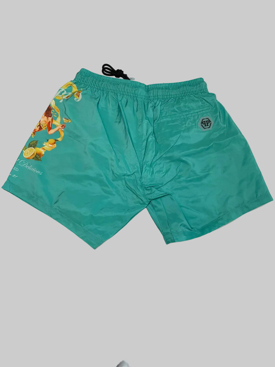 Boxer Mare Philipp Plein Pin-Up Turchese