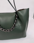 Borsa Le Pandorine Shopper verde scuro