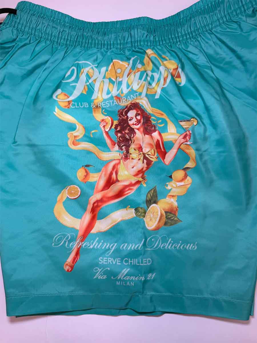 Boxer Mare Philipp Plein Pin-Up Turchese