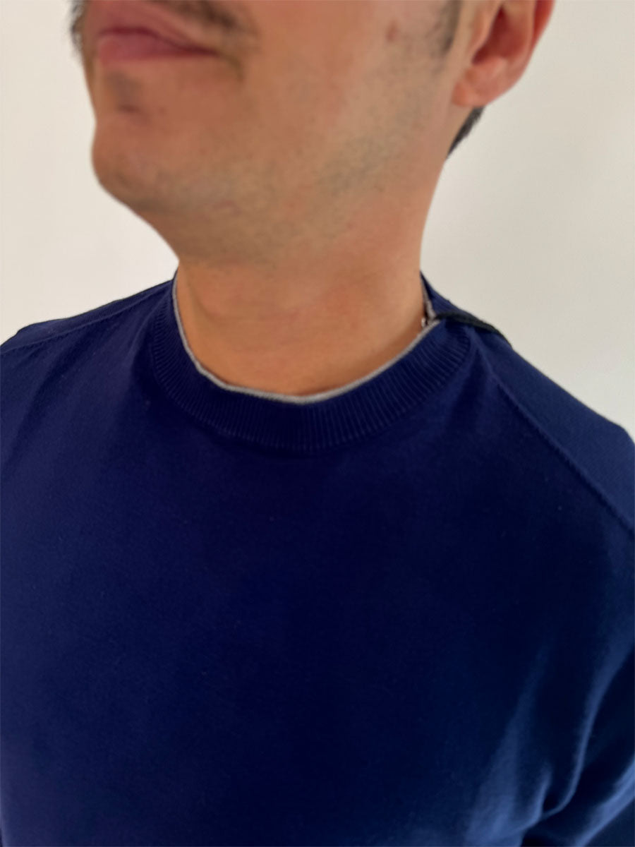 Pullover OverD con contrasti 2 colori