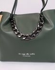 Borsa Le Pandorine Shopper verde scuro