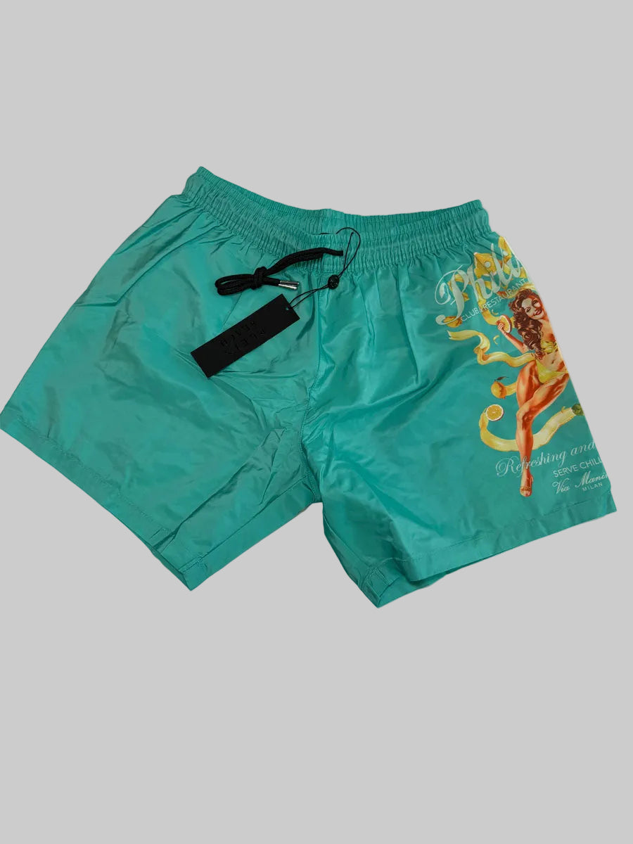 Boxer Mare Philipp Plein Pin-Up Turchese