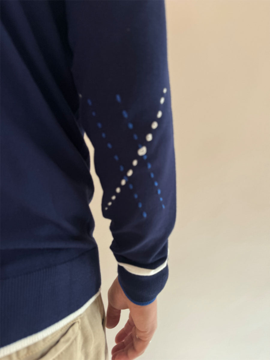 Pullover OverD con contrasti 2 colori