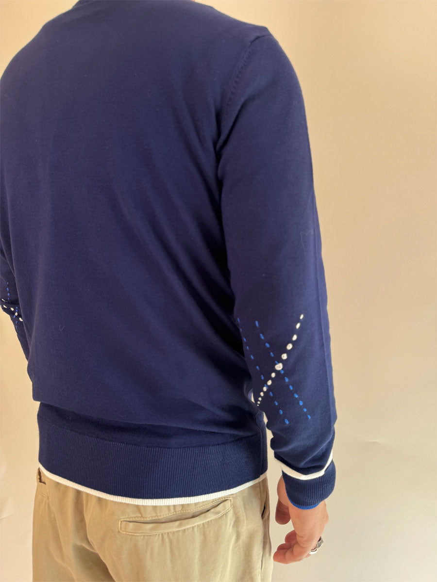 Pullover OverD con contrasti 2 colori