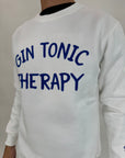 Felpa Superculture Gin Tonic Therapy bianco