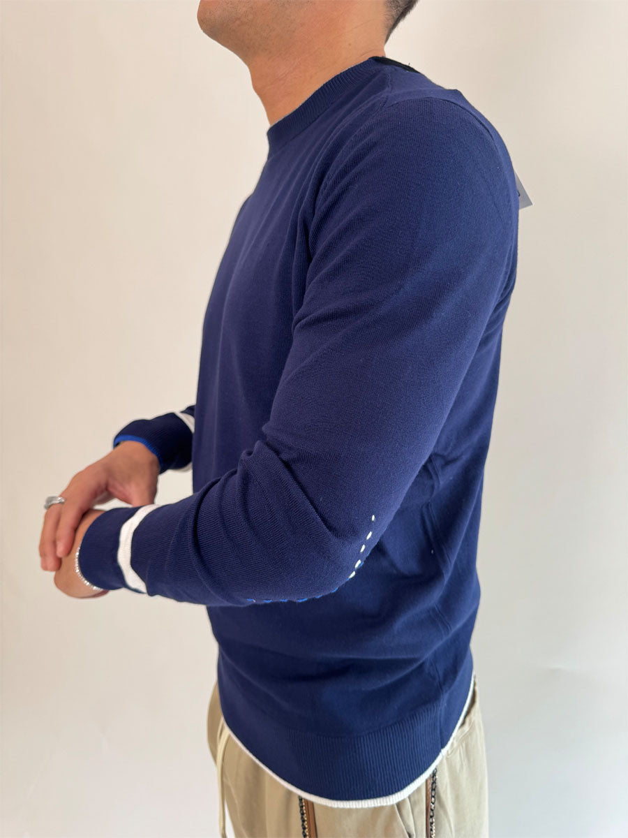 Pullover OverD con contrasti 2 colori